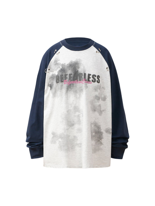 T-shirt à manches longues clouté à œillets Splatter de TheSupermade