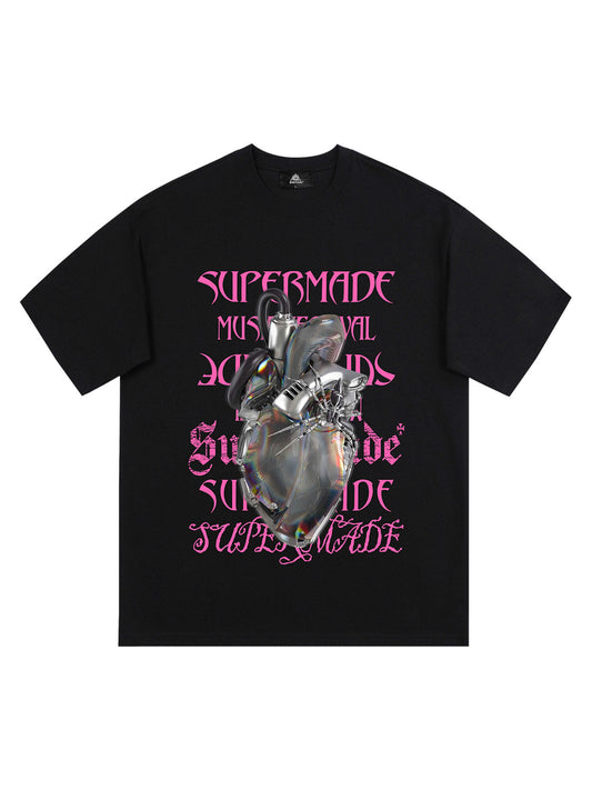Cyberpunk Heart Graphic T-Shirt