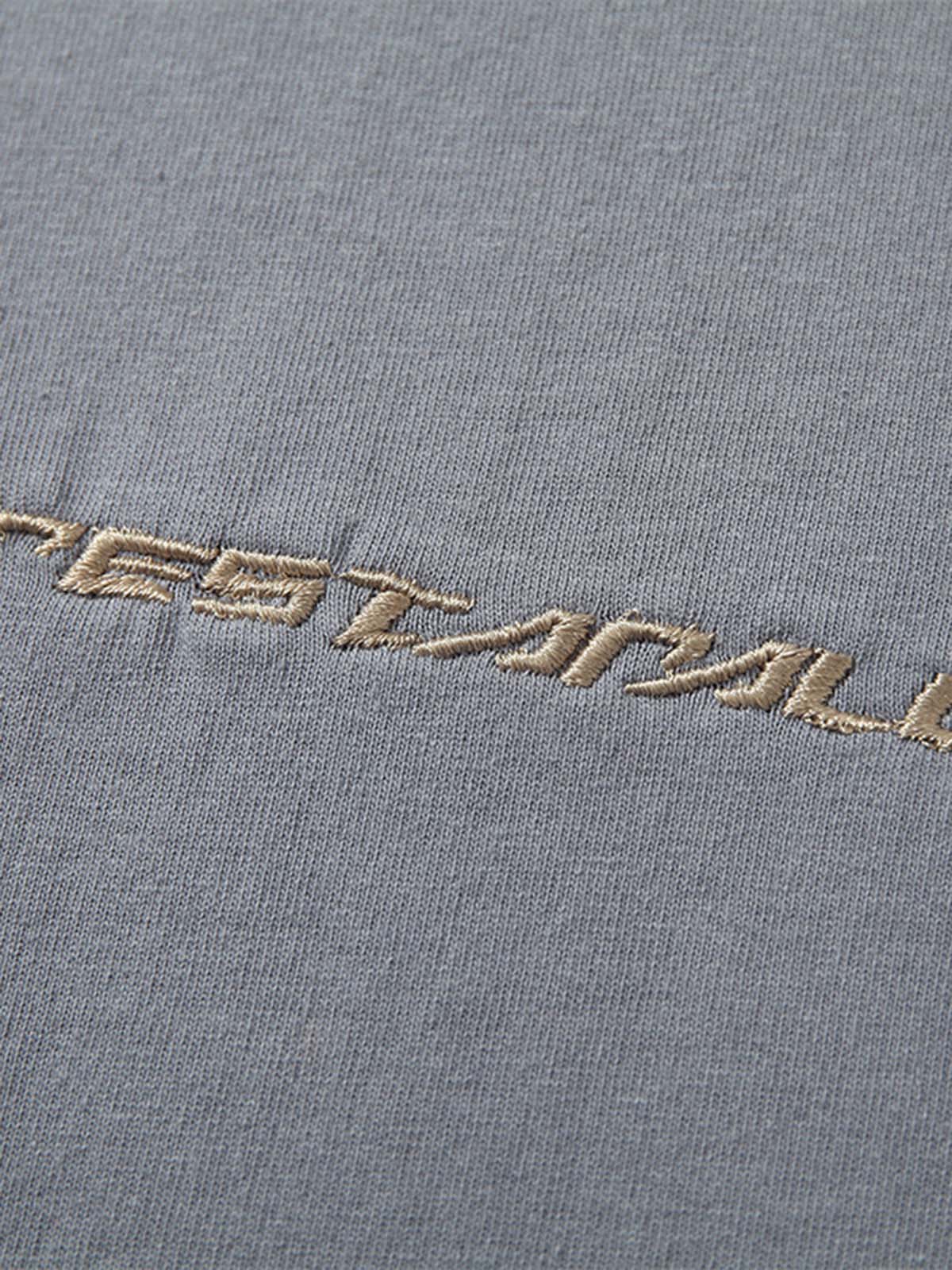 Heavy Washed Street Metal Collar T-shirt