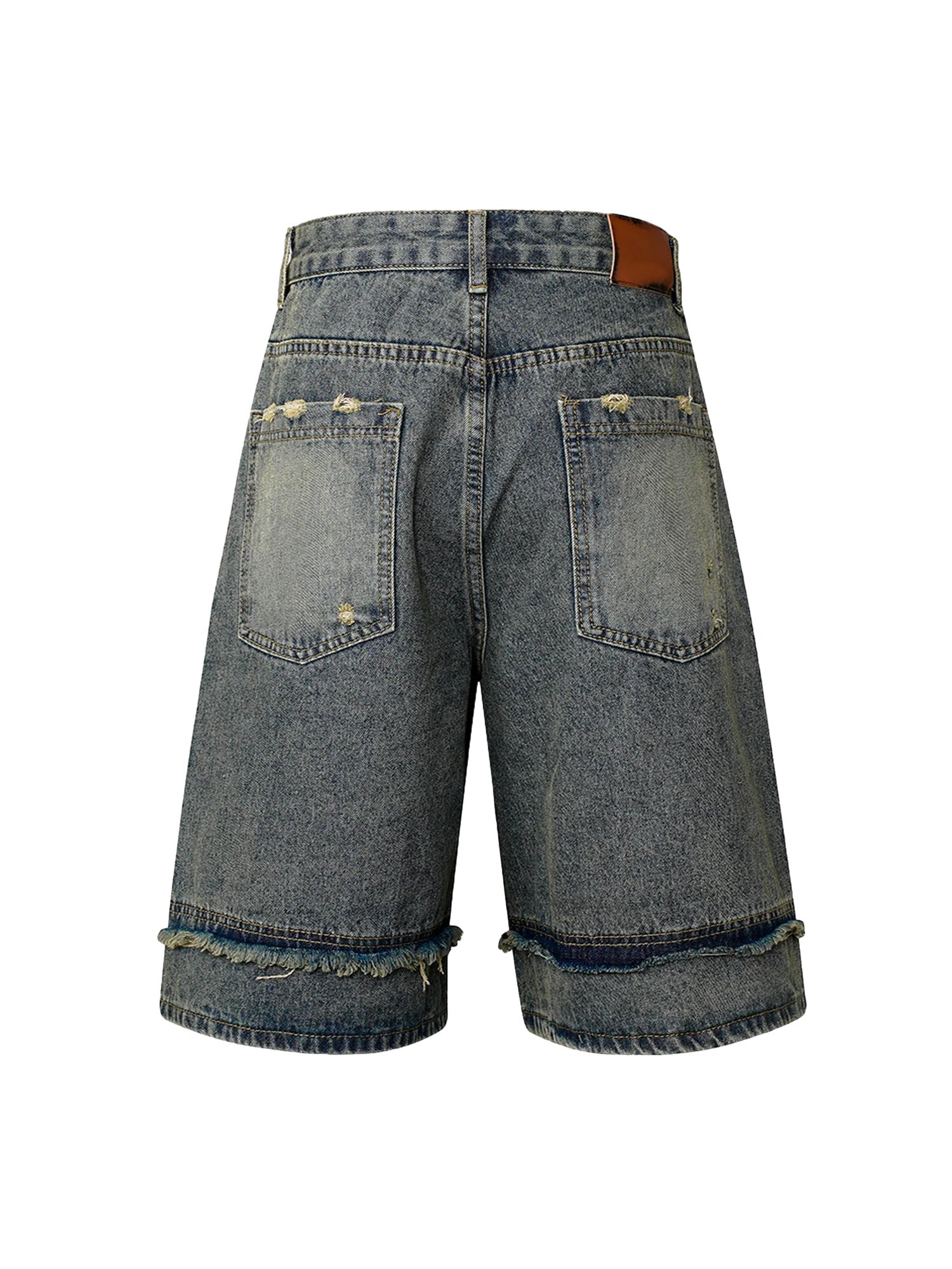 Thesupermade – High Street – verwaschene Distressed-Jeansshorts – 2100 