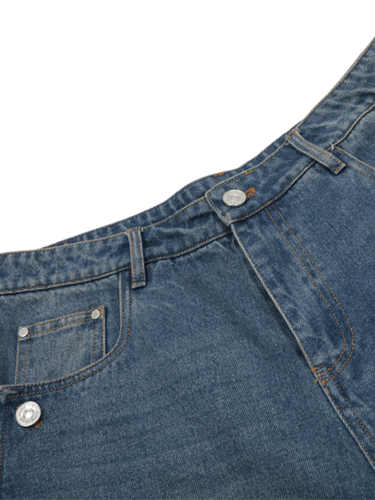 Washed White Denim Jorts