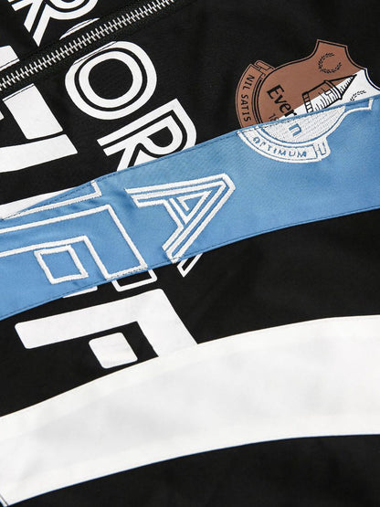 Jerseyjacke mit Retro-Kontrastnähten