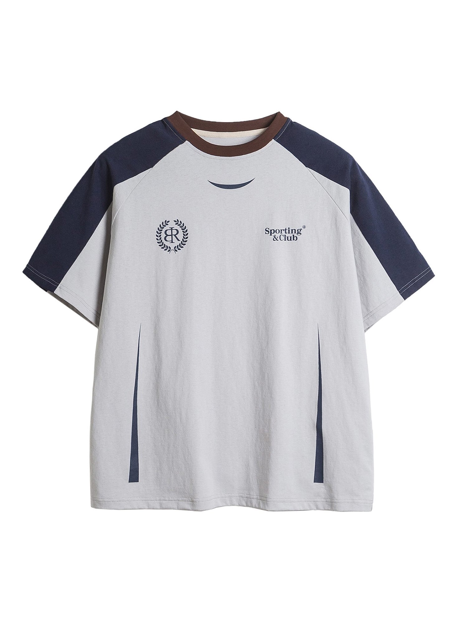 T-shirt à imprimé patchwork rétro américain supermade