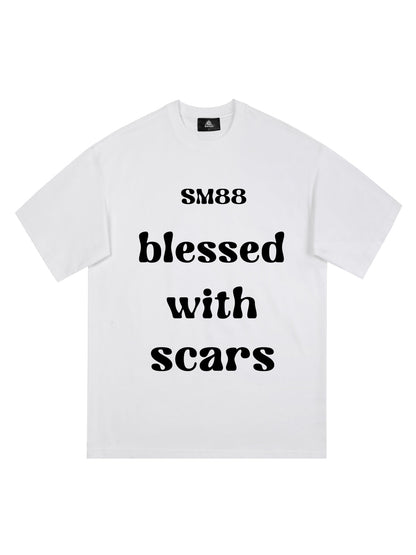 Original "Blessed With Scars" Slogan T-Shirt