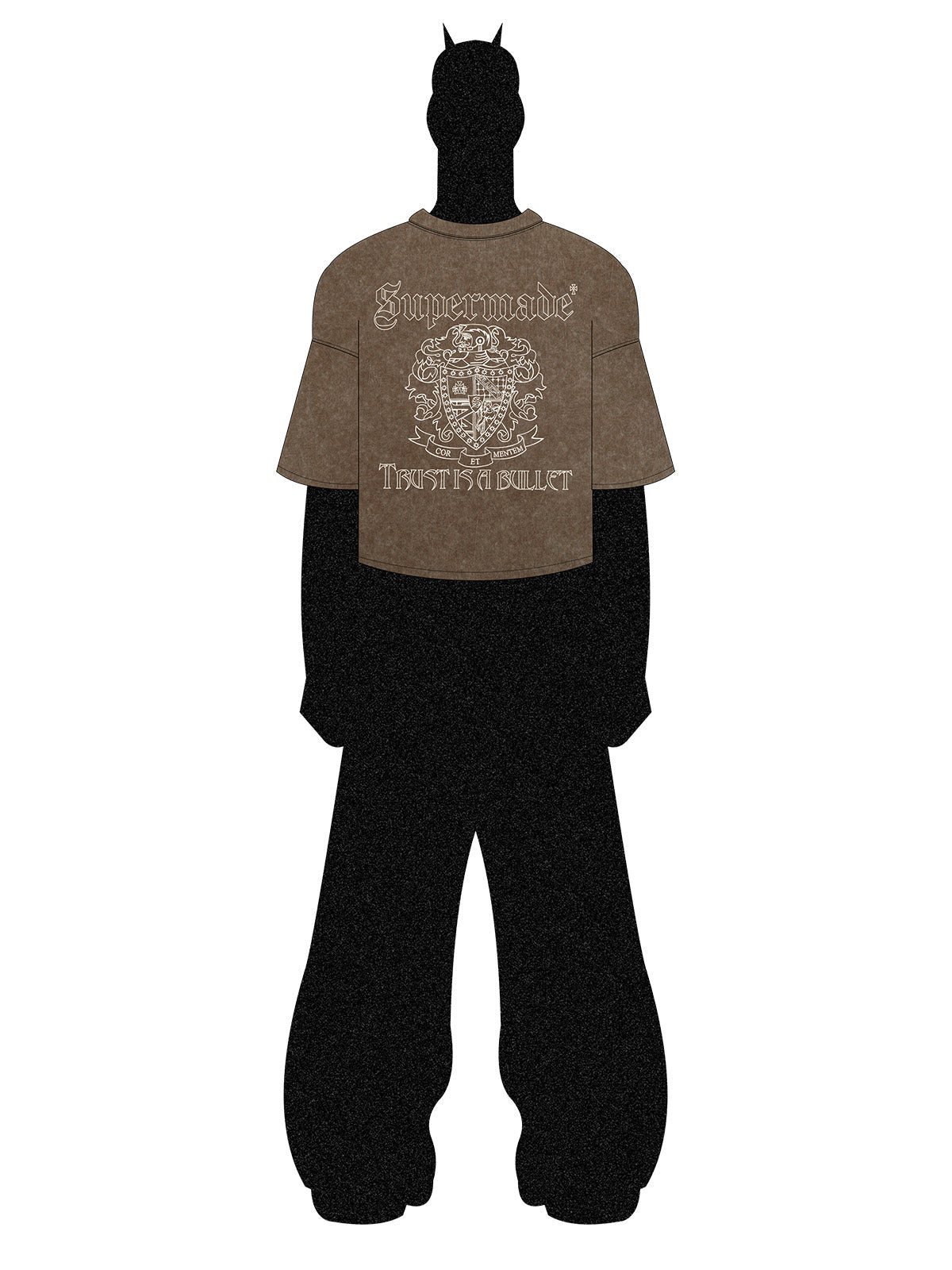 T-Shirt mit original gotischem Buchstaben-Familienschild-Aufdruck