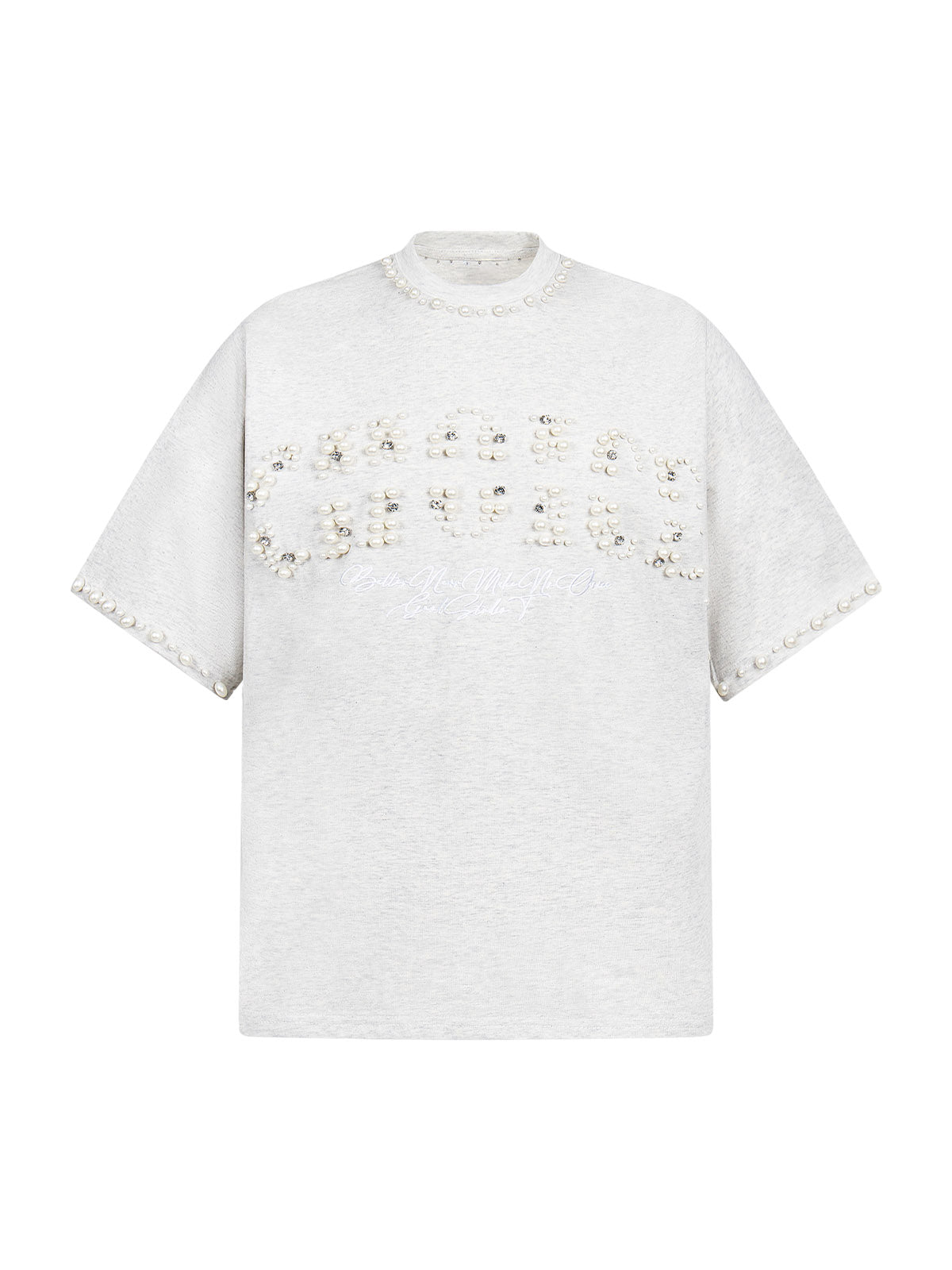 T-shirt oversize élégant orné de perles