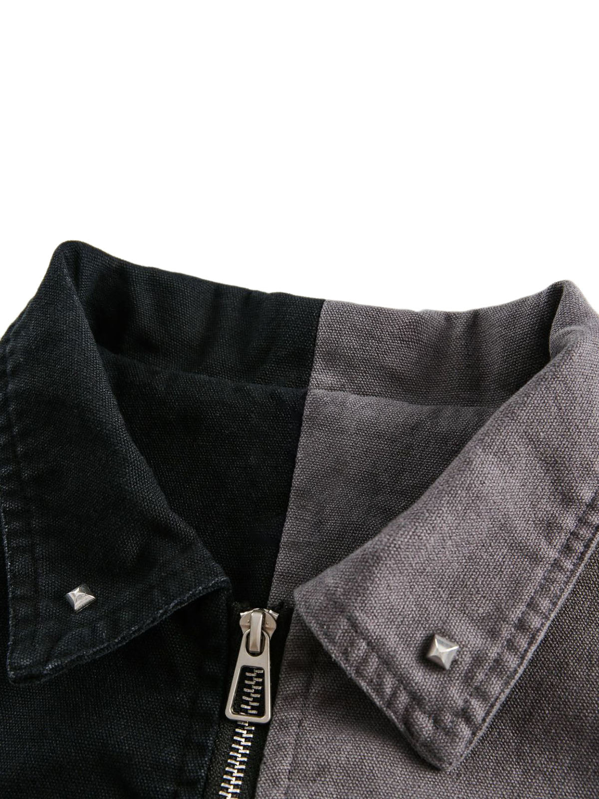 Jacke mit Reißverschluss und Graffiti-Print in Kontrastfarbe