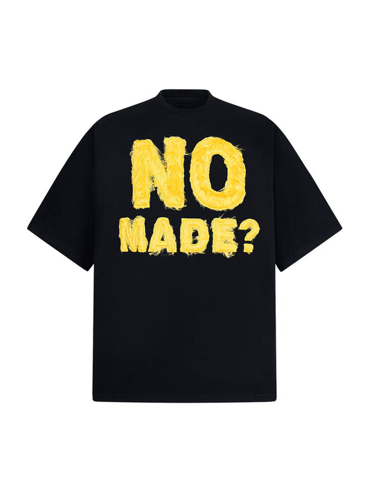 T-shirt brodé avec patch rétro lourd