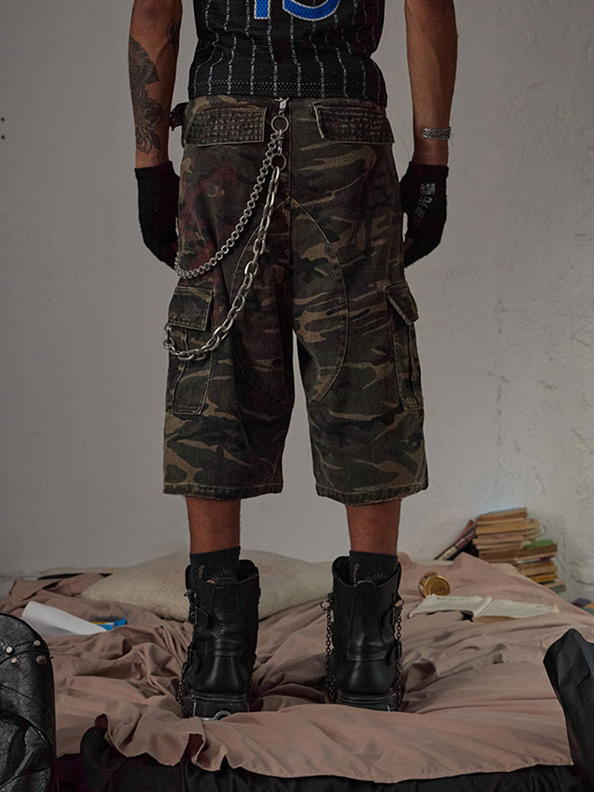 Thesupermade Multi Pockets Camo Jorts