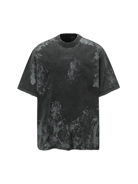 T-shirt à manches courtes tie-dye délavé