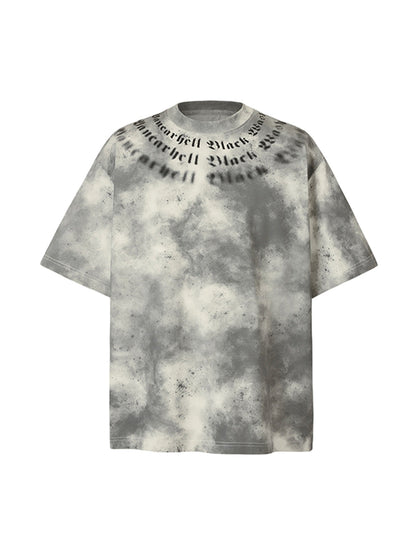 T-shirt à col rond dégradé rétro