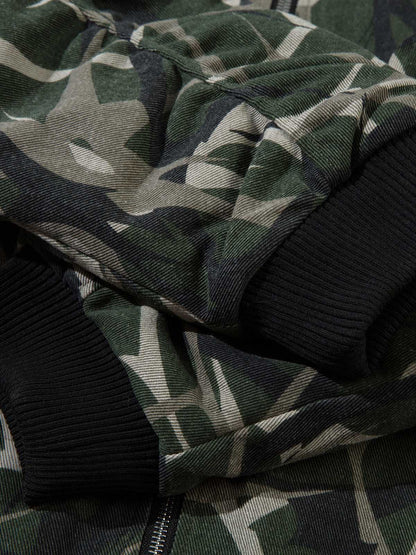 Thesupermade Camouflage Faux Zweiteiliger Trainingsanzug mit Kapuze und Fleecejacke – 2331