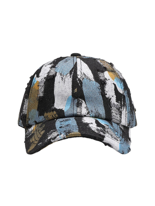 Baseballkappe mit abstraktem Distressed-Print