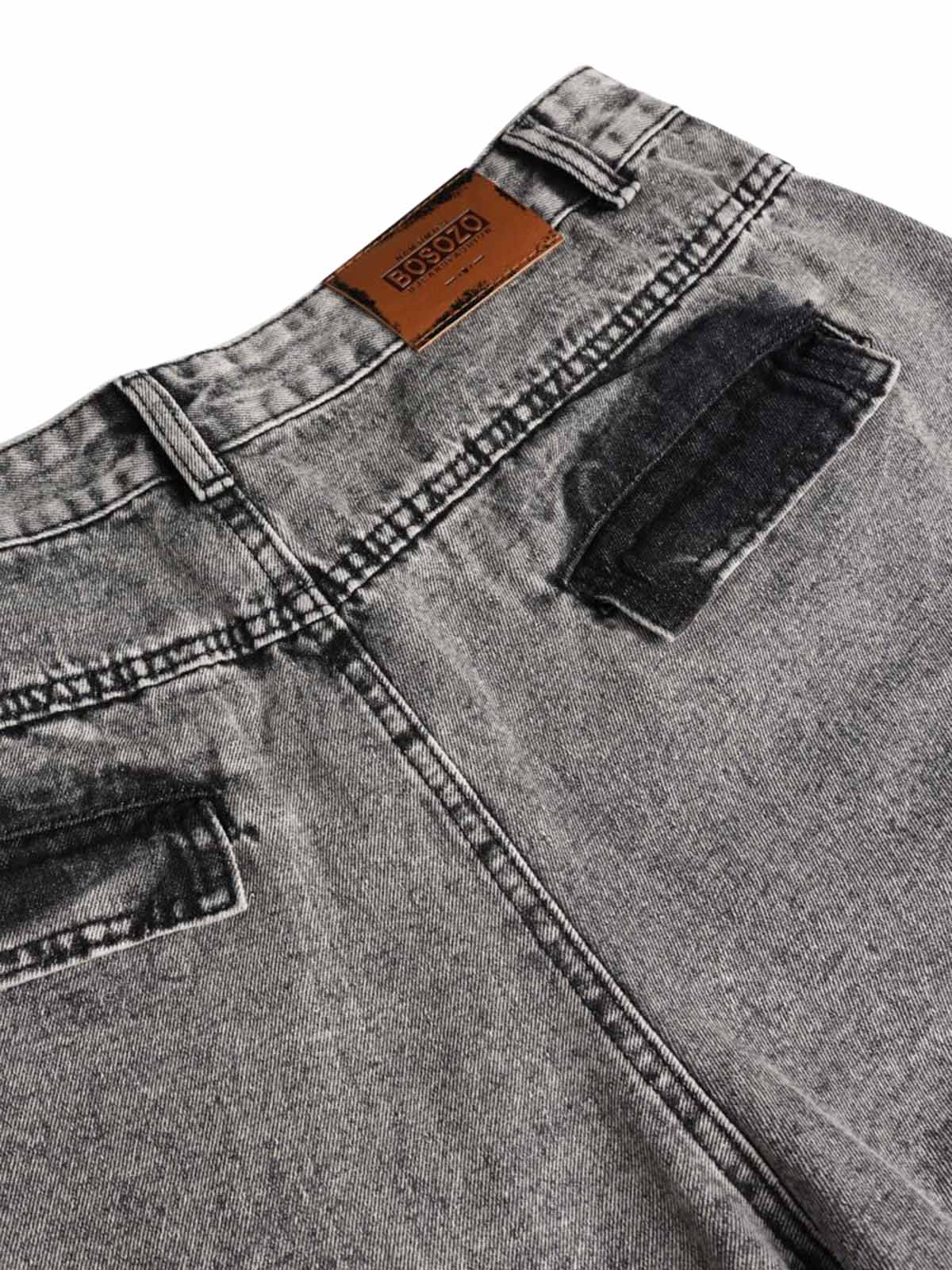 Thesupermade Washed Multi-pocket Cargo Jeans