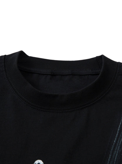 Wasteland Style Heavy Dirty Dyed Print T-shirt