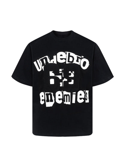 Graphic Patch Letter Print T-Shirt