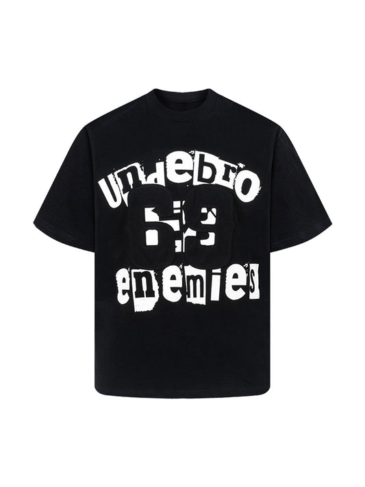 Graphic Patch Letter Print T-Shirt