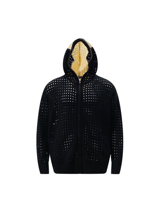 Veste à capuche zippée en jacquard croisé Thesupermade - 2254