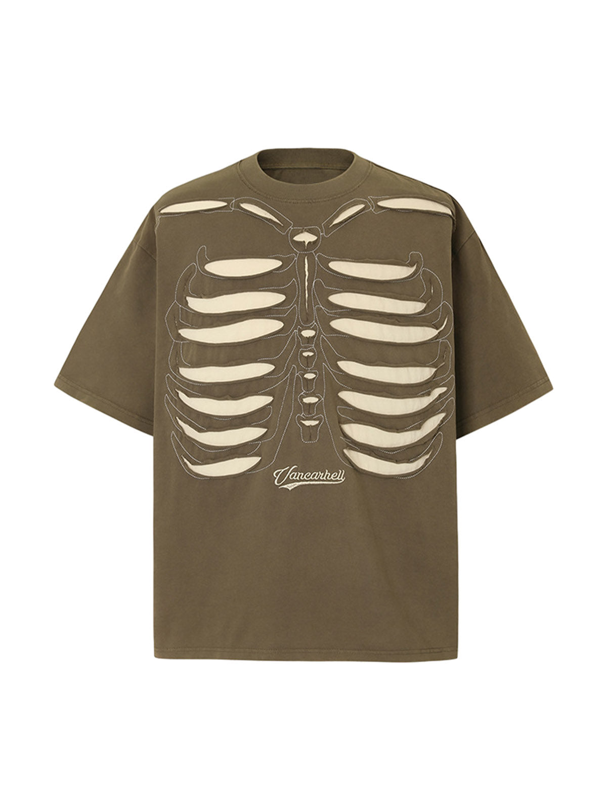 T-shirt oversize à imprimé squelette