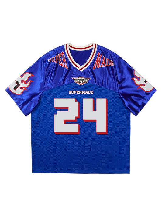 Originales Sport-Jersey-T-Shirt in Kontrastfarbe