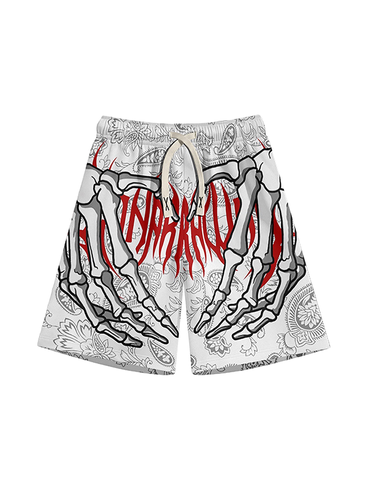 Thesupermade Skull Hand Print Hip-hop Shorts