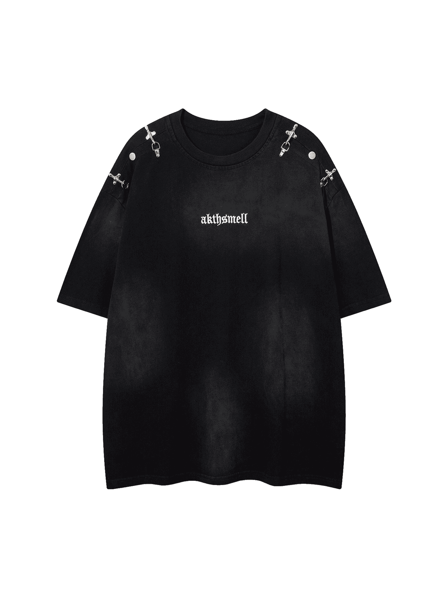 Thesupermade Washed Embroidered Street Rap T-Shirt - 2102