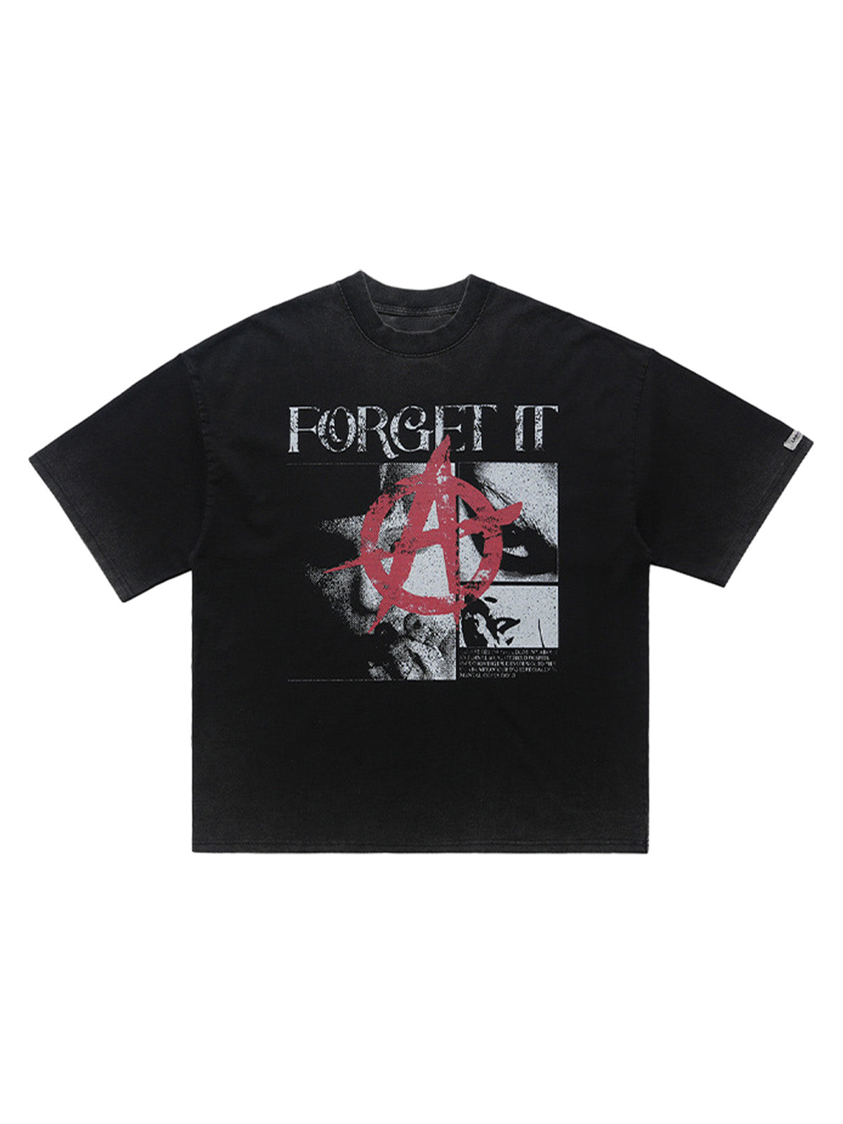 Street Retro Anti-War Distressed Print T-Shirt