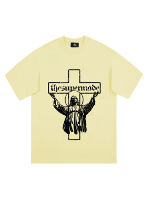 Original Distressed Cross Graphic T-Shirt