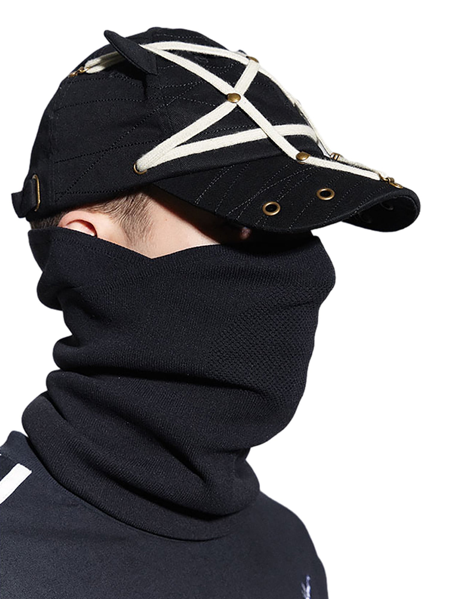 Thesupermade – Baseballkappe aus gewaschenem Denim mit Sternenmuster 