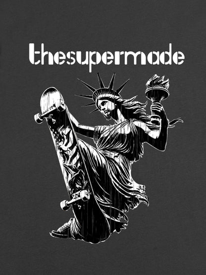Orginal Funny Statue Of Liberty Print T-shirt