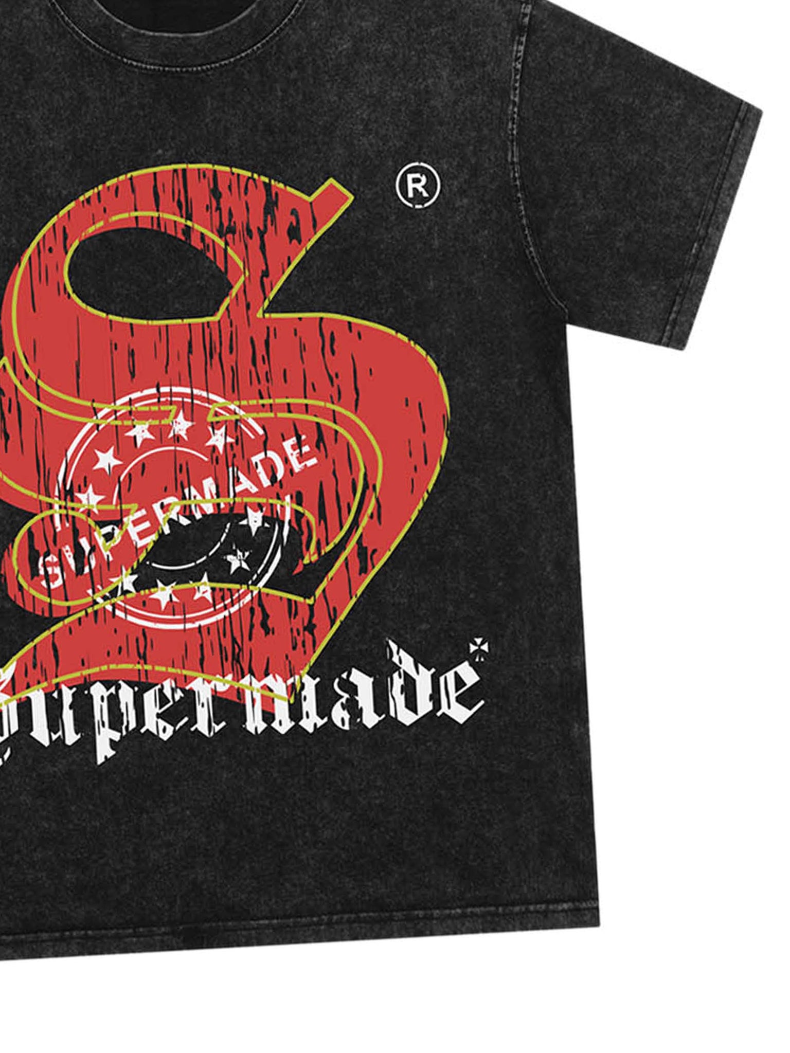 Thesupermade Street Distressed Stamped Letters T-shirt