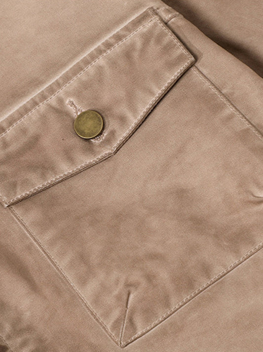 Retro Lapel  Zip Up Work Jacket