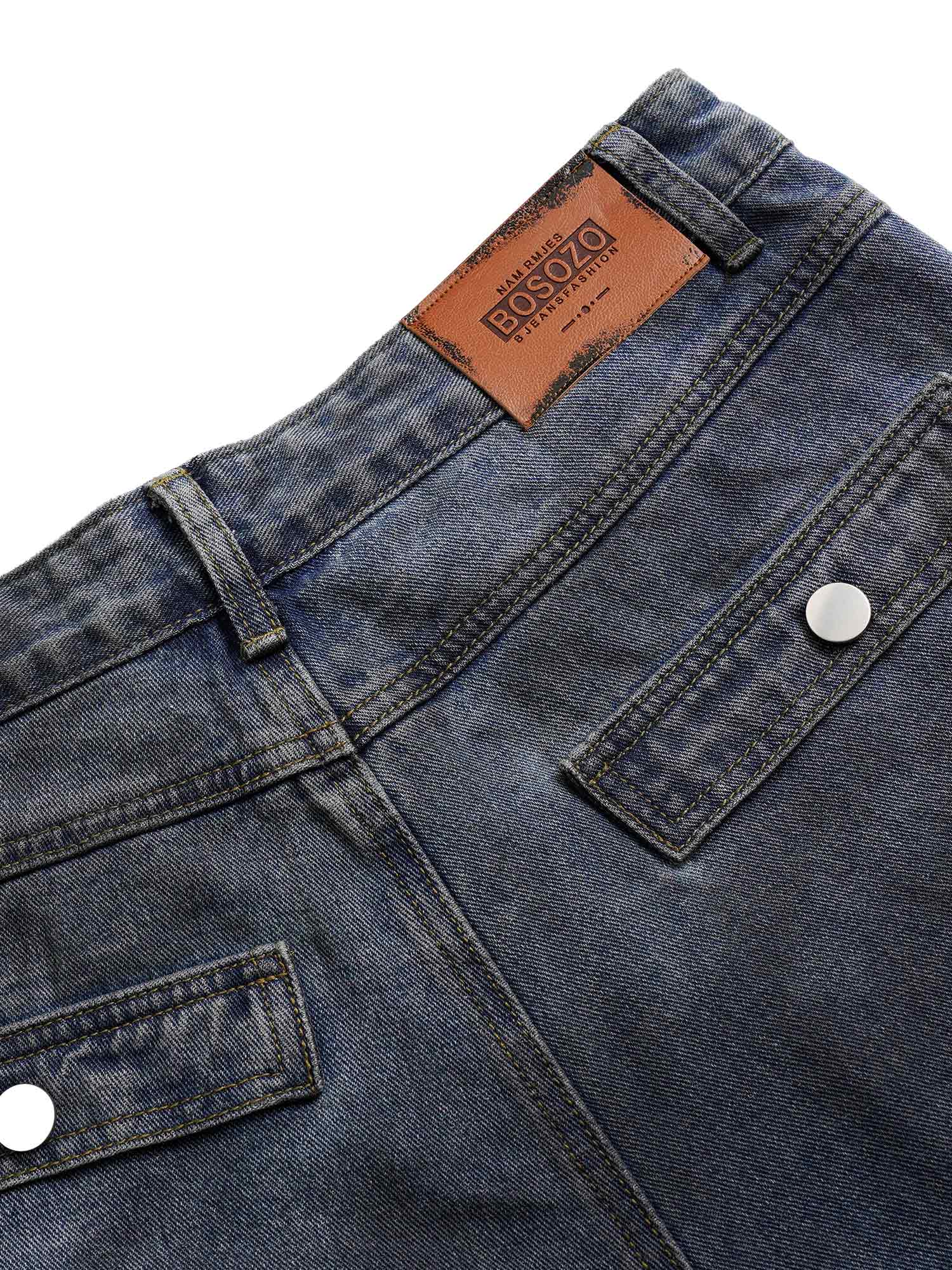 Thesupermade High Street Hip-hop Distressed Washed Work Jeans