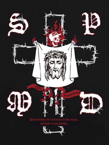 Original Skull and Jesus  Print T-Shirt