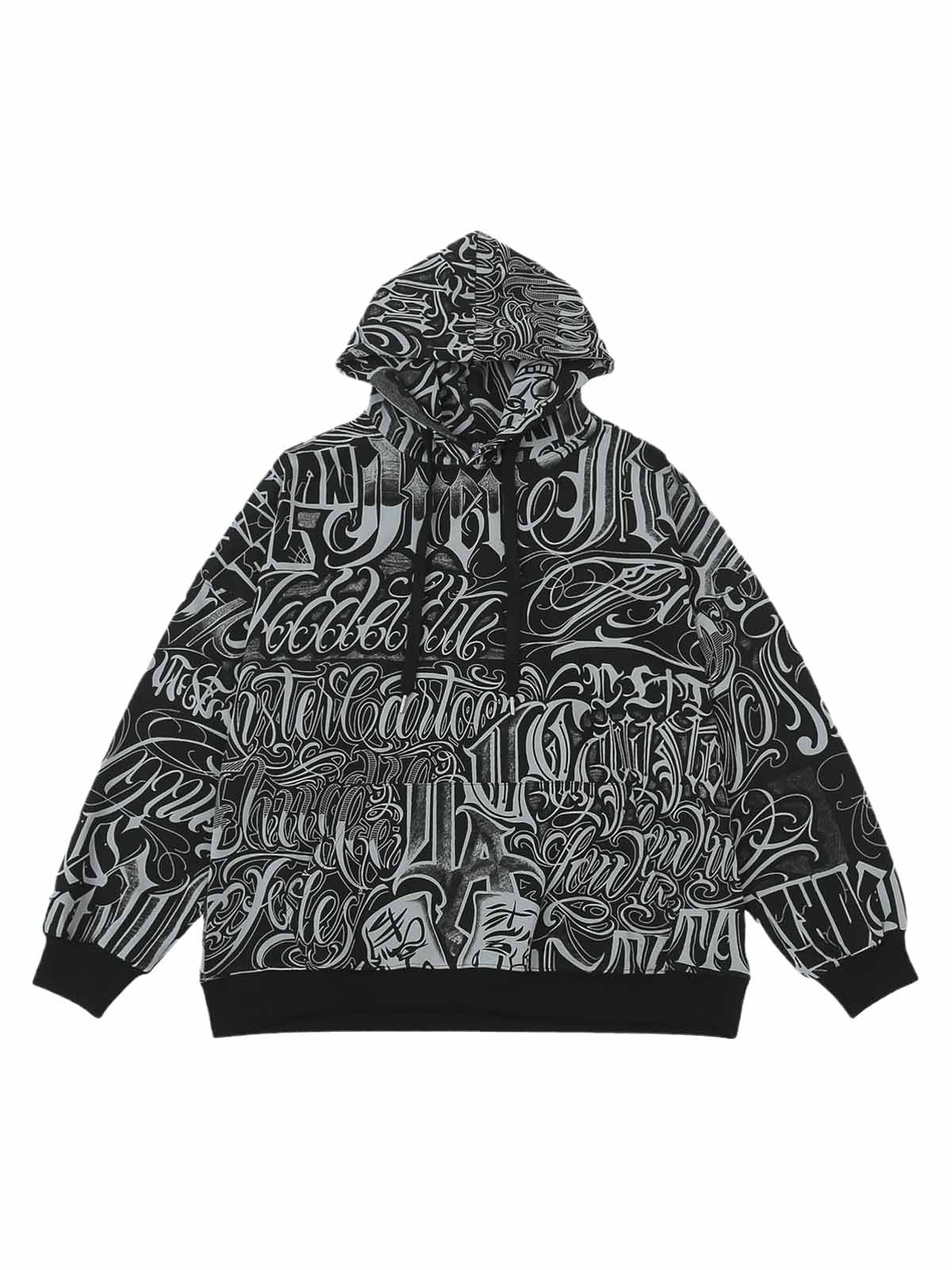 Thesupermade Print Oversized Hooded Sweatshirt