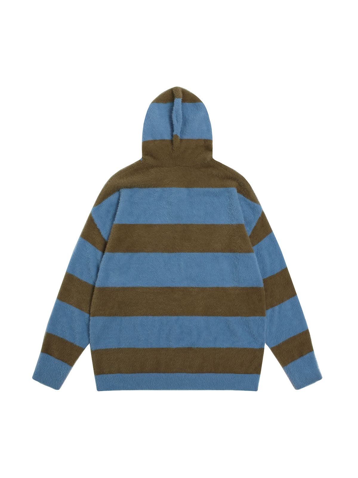Thesupermade – Gestreifter Strickpullover mit Kapuze