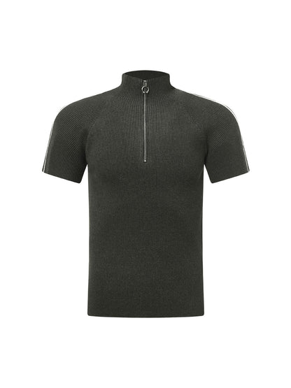 Retro Cleanfit Quarter Zip- Up T-Shirt