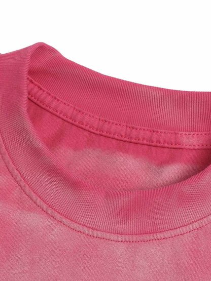 T-Shirt mit Retro-Farbverlauf und Grafik