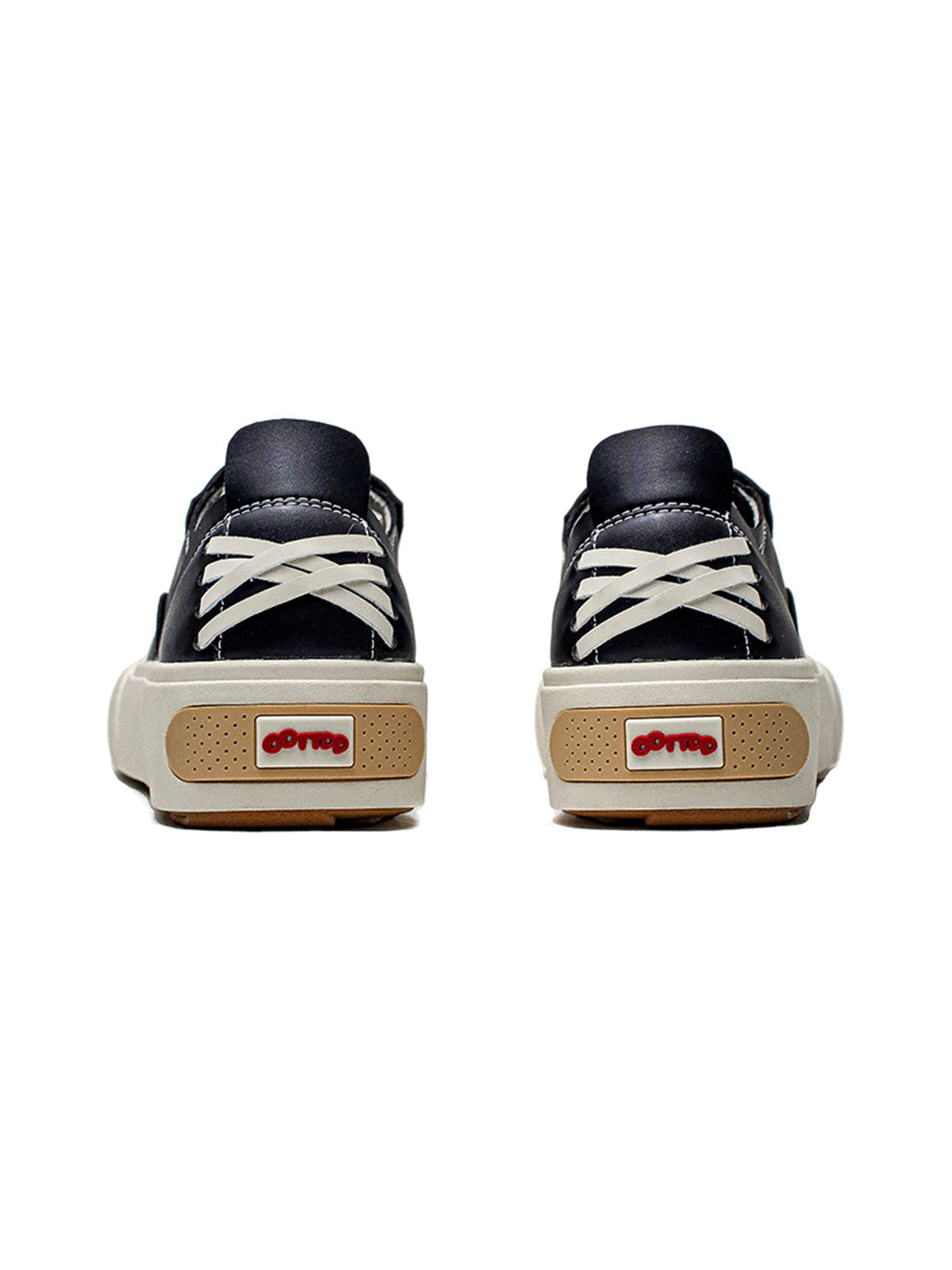 Chaussures décontractées en cuir PU vieilli déconstruites