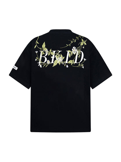 Floral Embroidered Oversized Short Sleeve T-Shirt