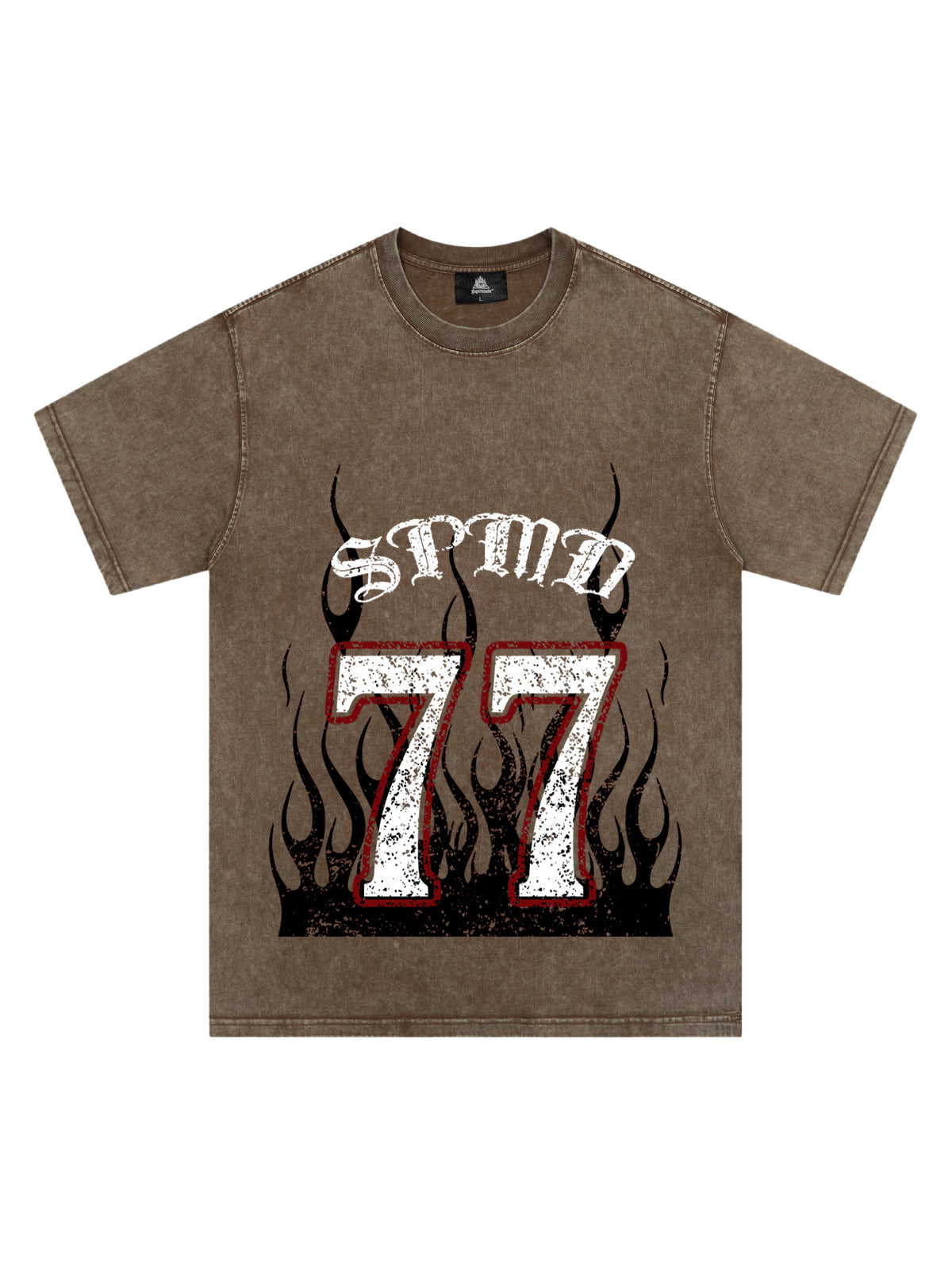 Original 77 Flammen-Grafik-T-Shirt