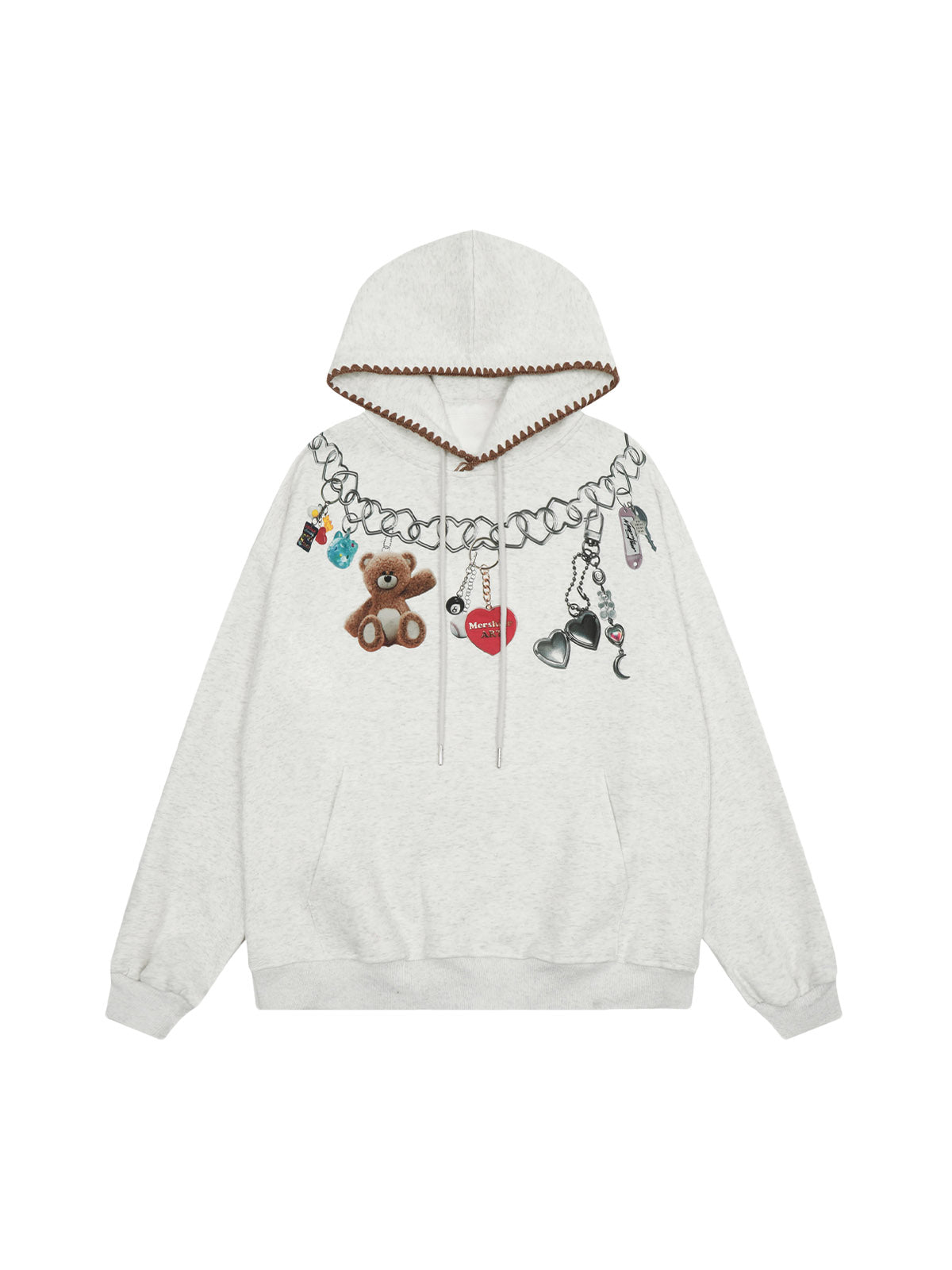 Thesupermade Bear Printed Hoodie