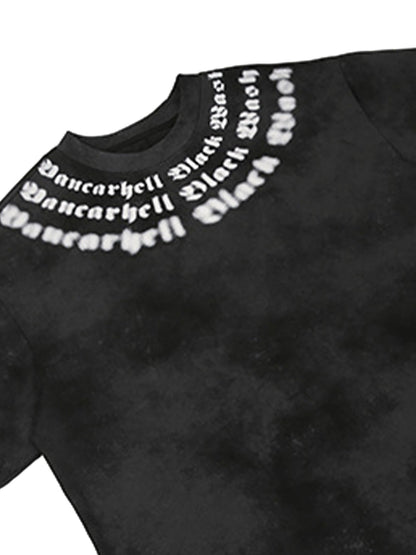 T-shirt à col rond dégradé rétro