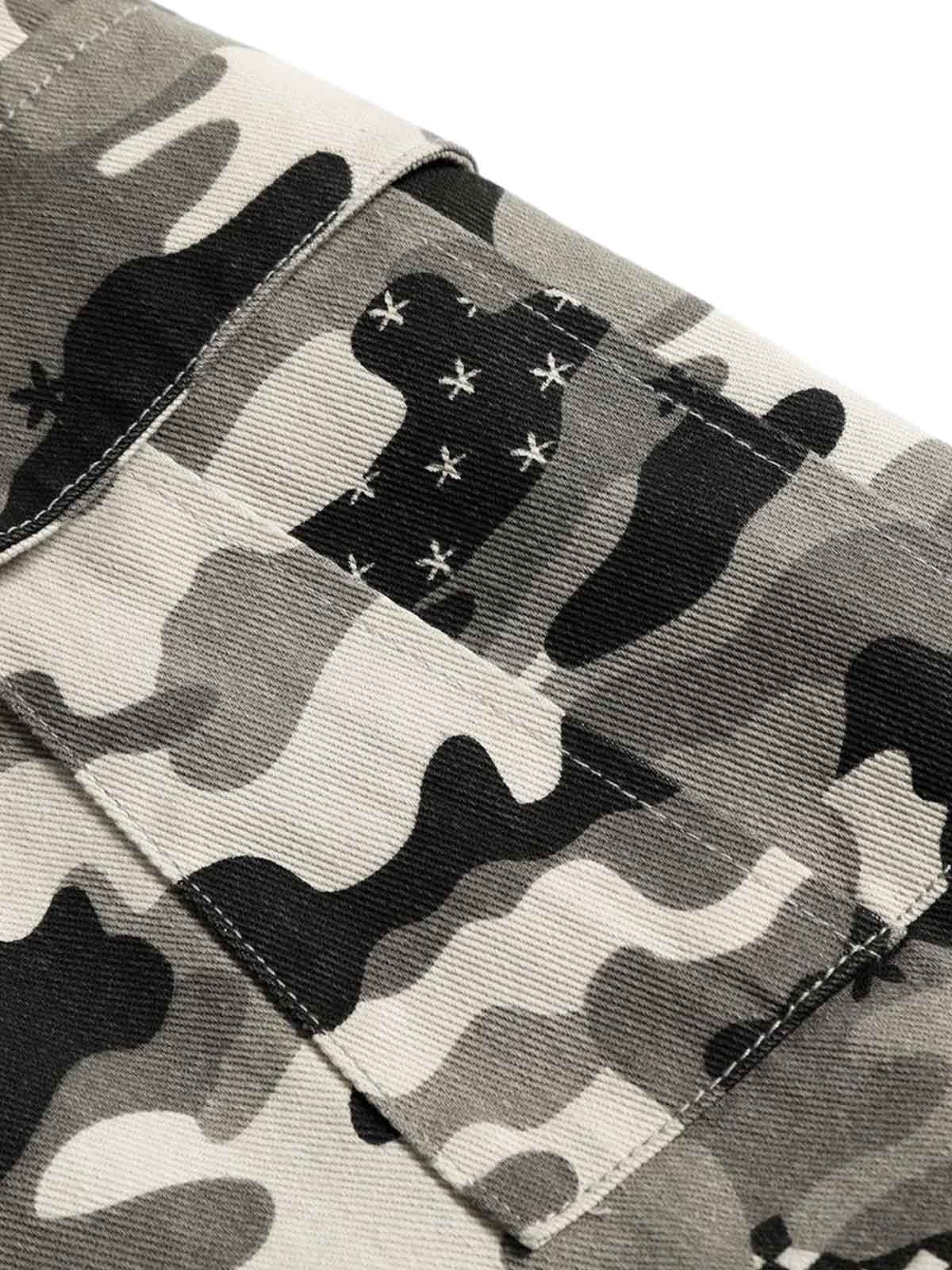 Camouflage Multi-pocket Cargo Jorts