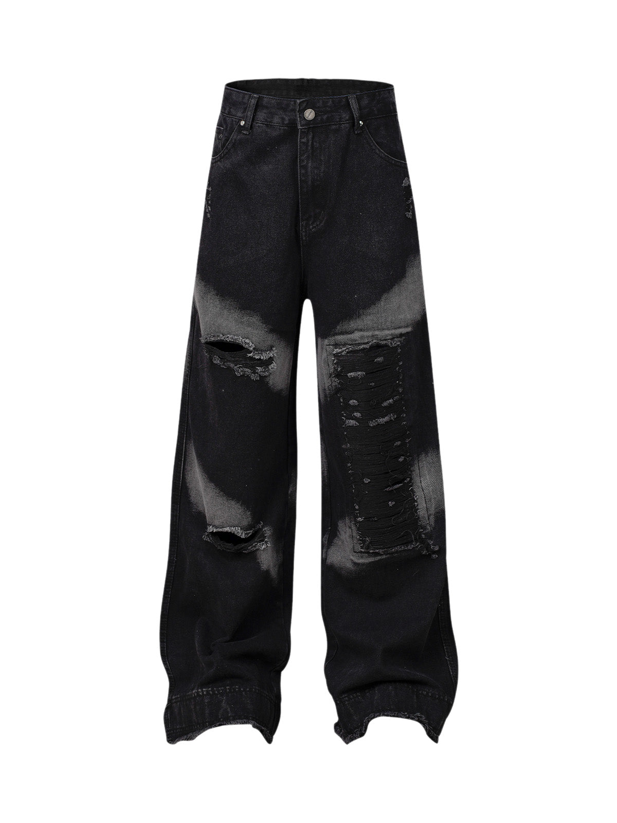 Thesupermade Washed Ripped Baggy Jeans