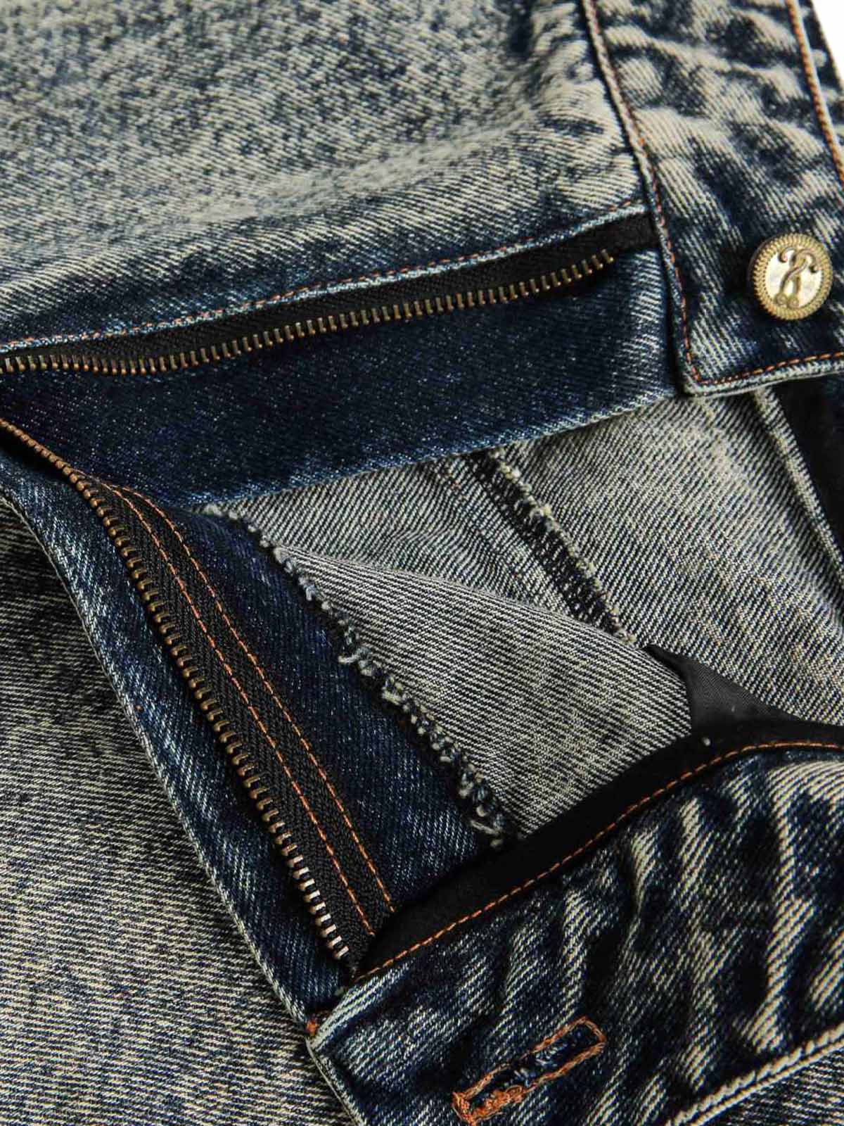 Retro Washed Camouflage Zerrissene Zweiteiler-Jeanshose