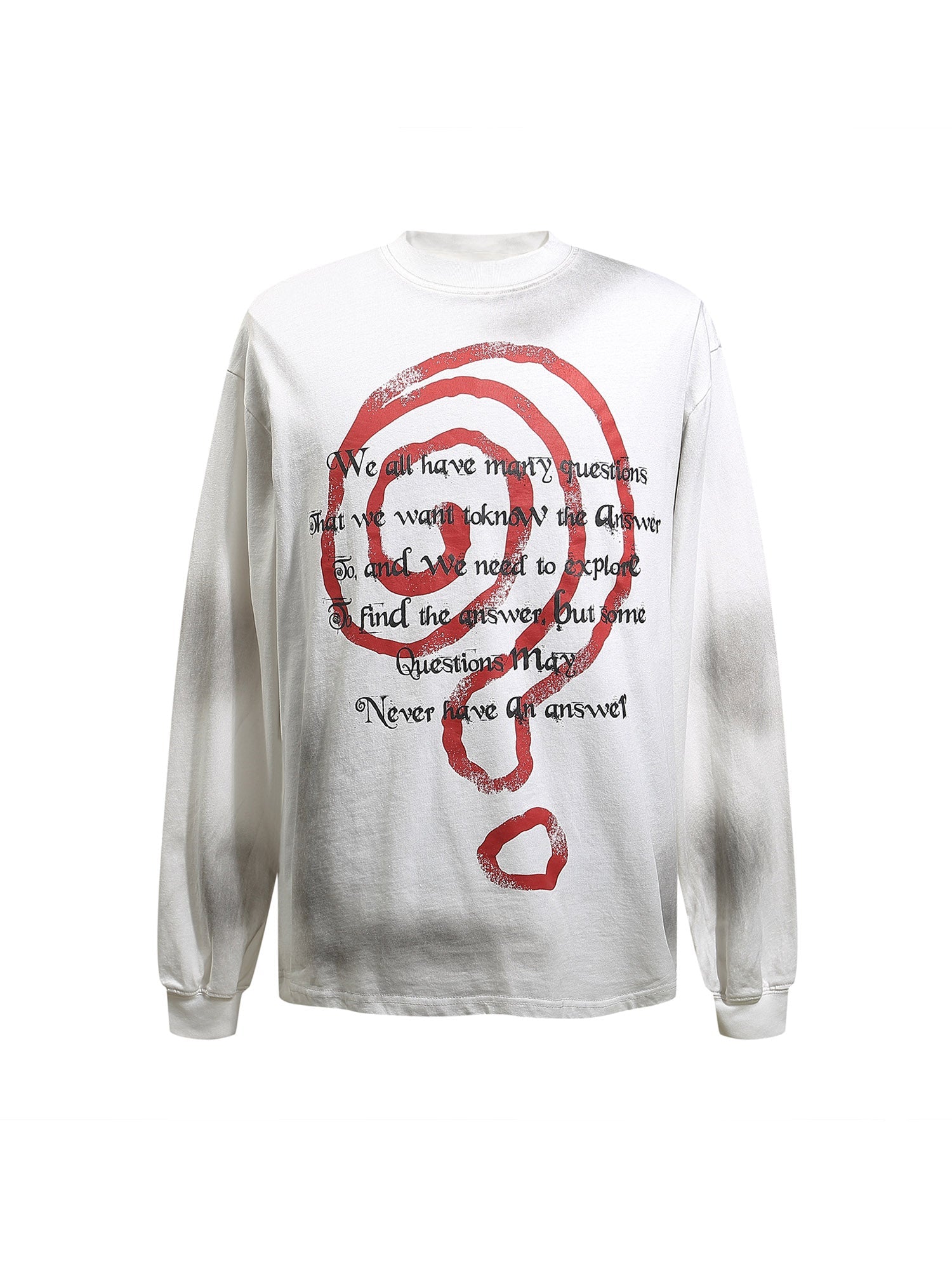 Thesupermade Spray Long Sleeve Street Hip-Hop T-shirt