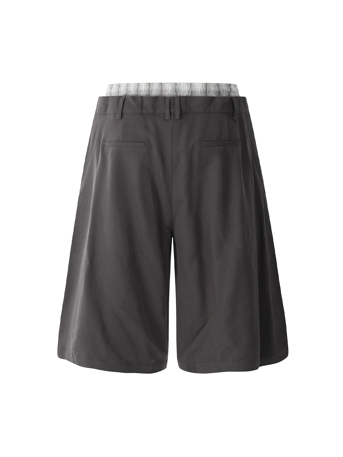 Retro Double Waist Stitching Jorts
