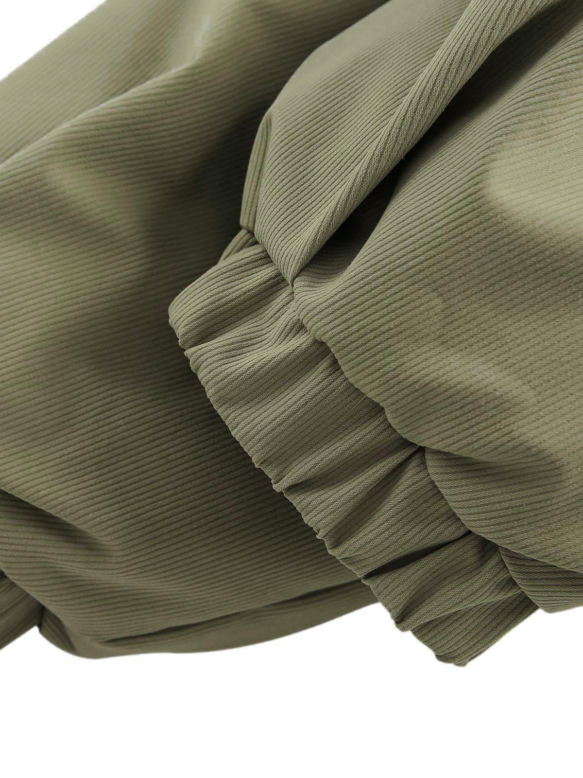 Veste vintage surdimensionnée à col montant plissé