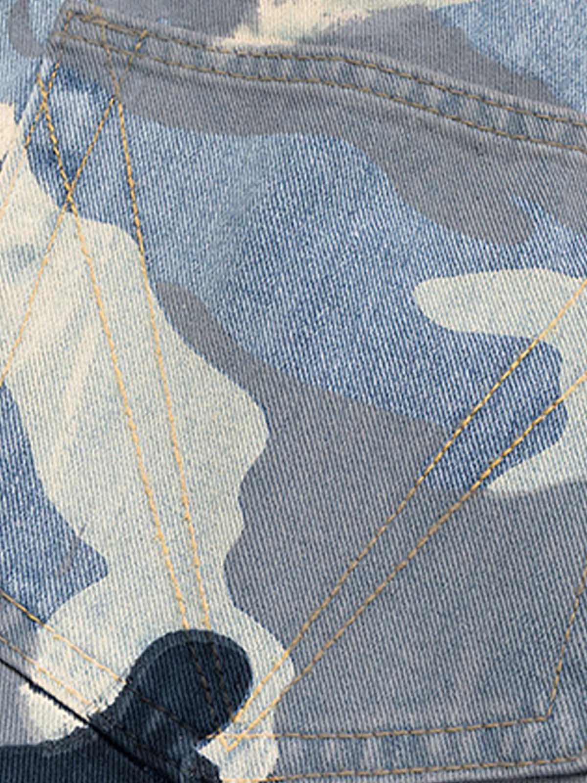 Street Retro Camouflage Baggy Jeans